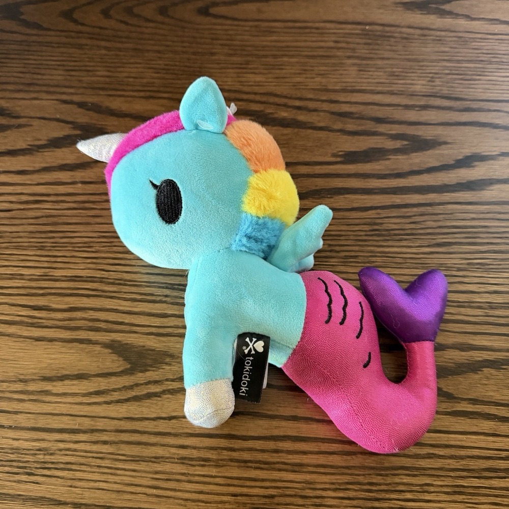 Tokidoki Aquamarina 8-9" Plush Mermicorno Plush Mermaid Unicorn Rainbow Toy